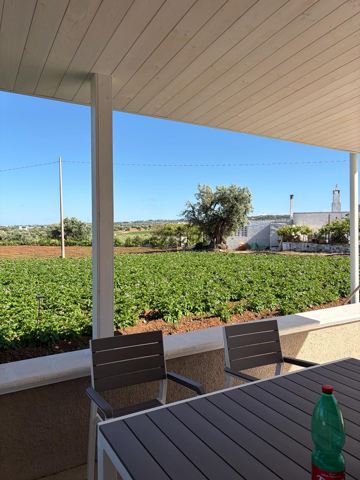 Veranda con vista sui campi pugliesi